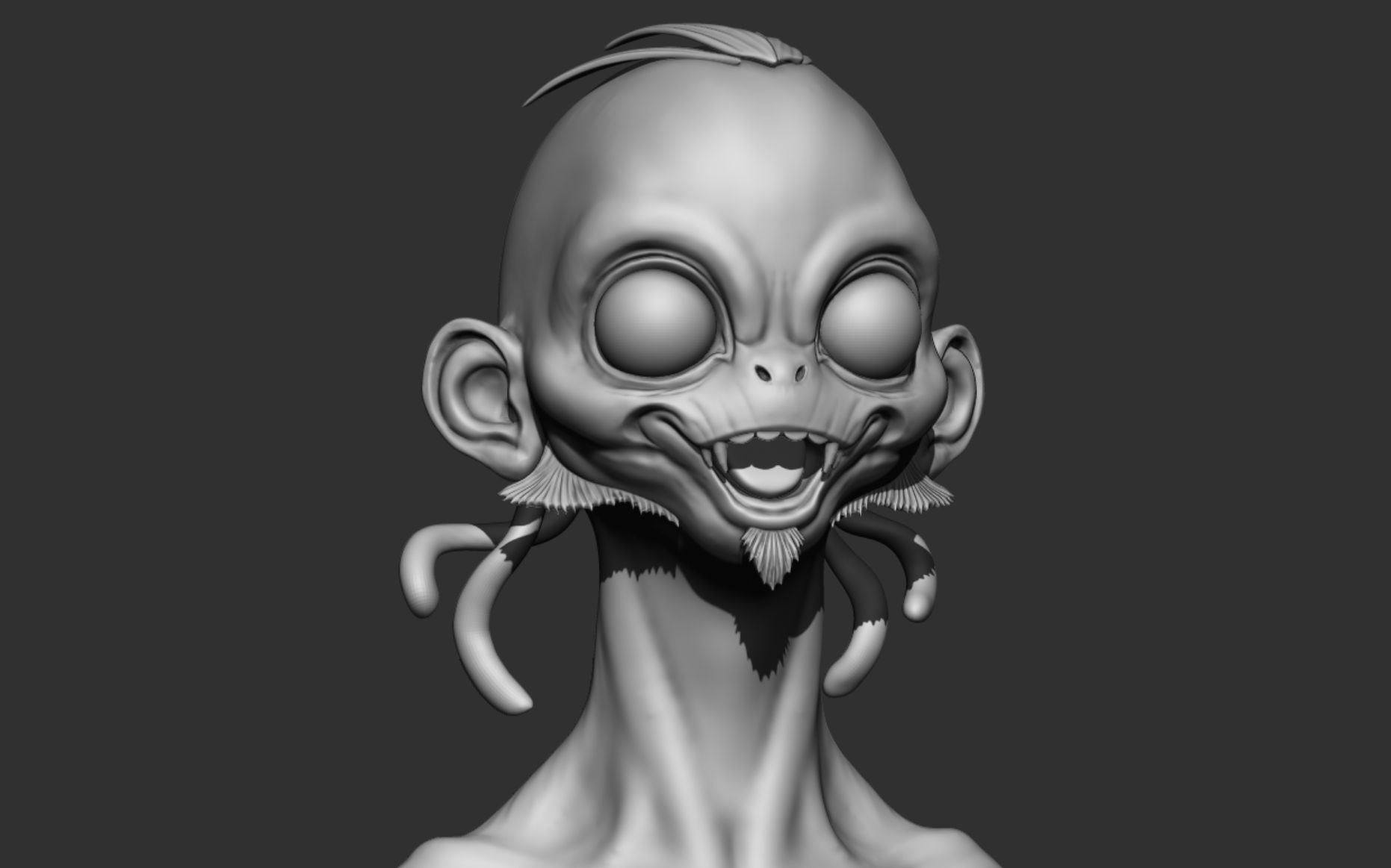 【zbrush】怪物模型如何抓形!其实怪物也是跟人体息息相关