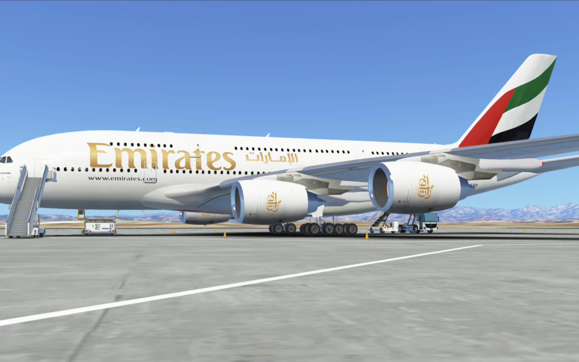 【infinite flight】阿联酋航空a380降落