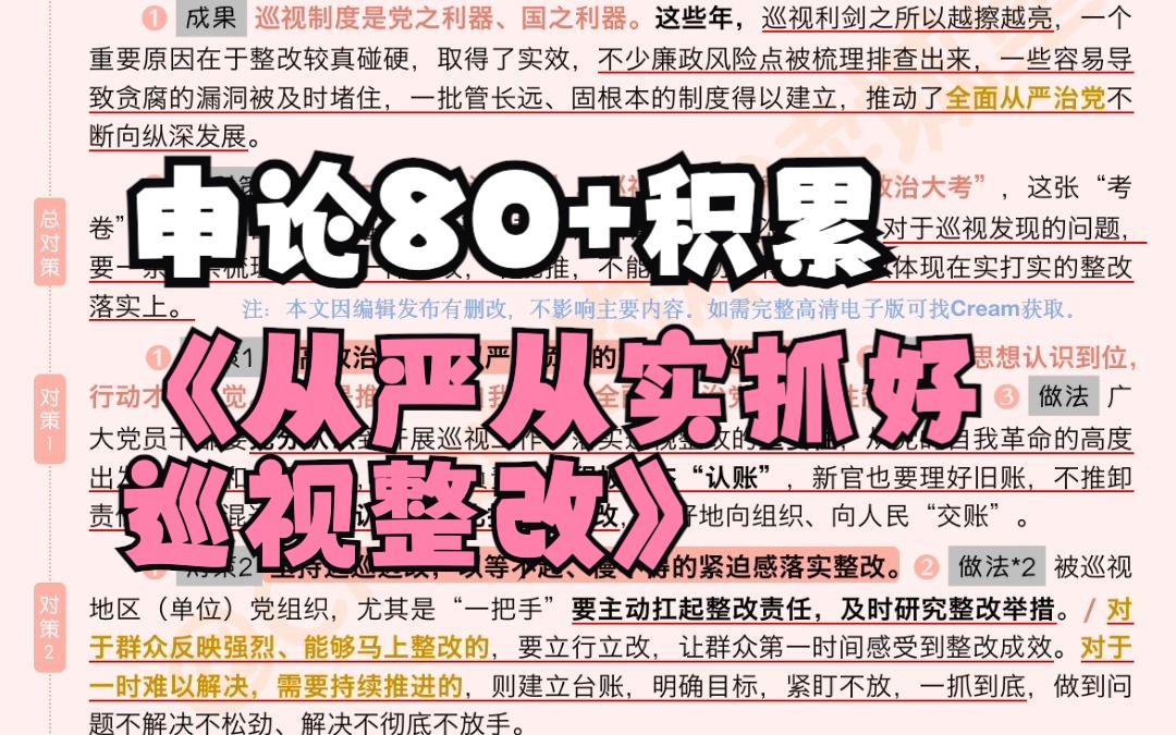 基层D建最新热点➡️从严从实抓好「巡视整改」|人民日报精读|申论80+积累哔哩哔哩bilibili