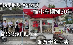 Download Video: 信阳固始鹅块排队之王，推车卖了30多年不开店面，配方千金都不换