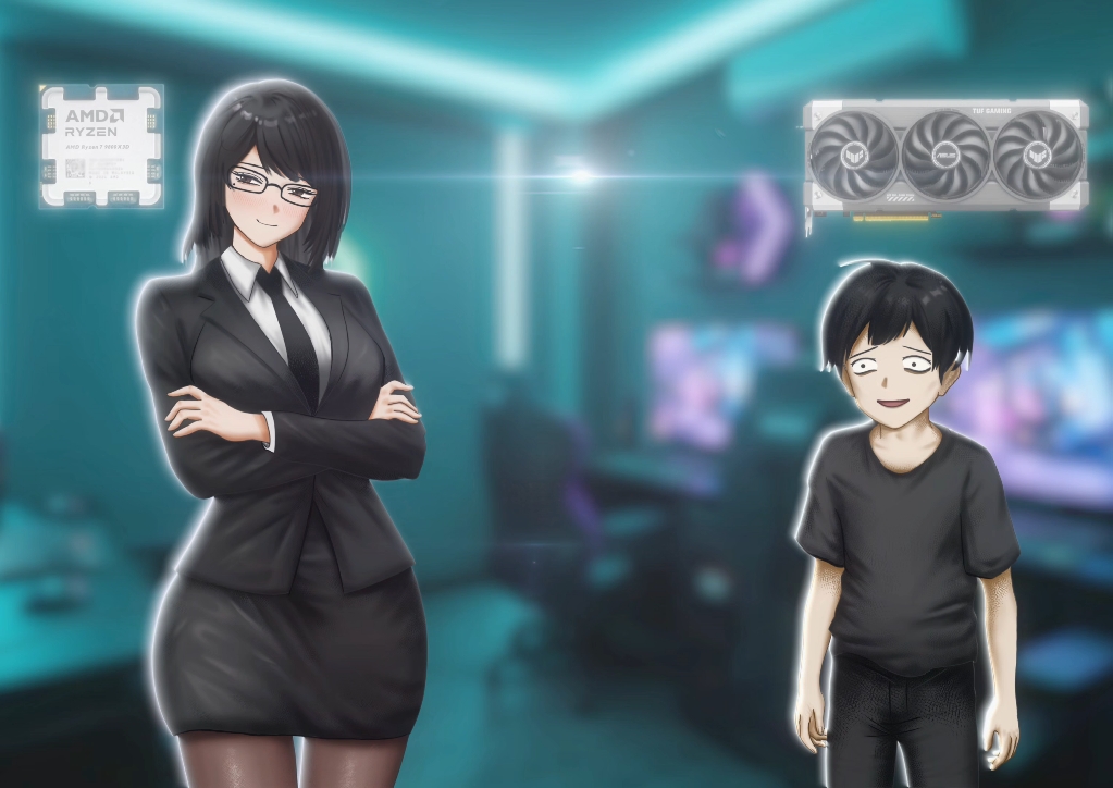 当你买了9800x3d后，预算只够买5060时。海报