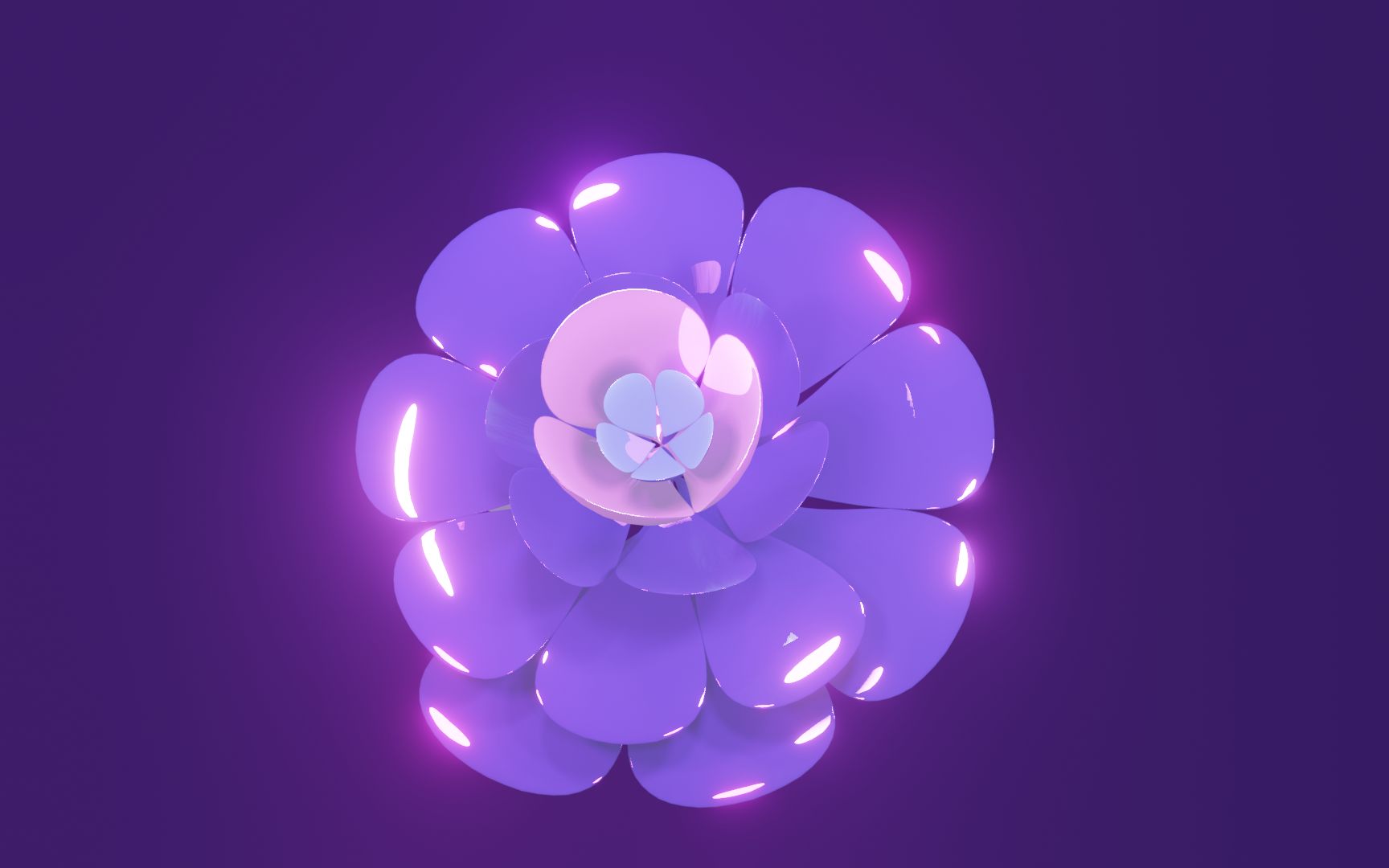 blender新手动画练习 ~blingbling的花~