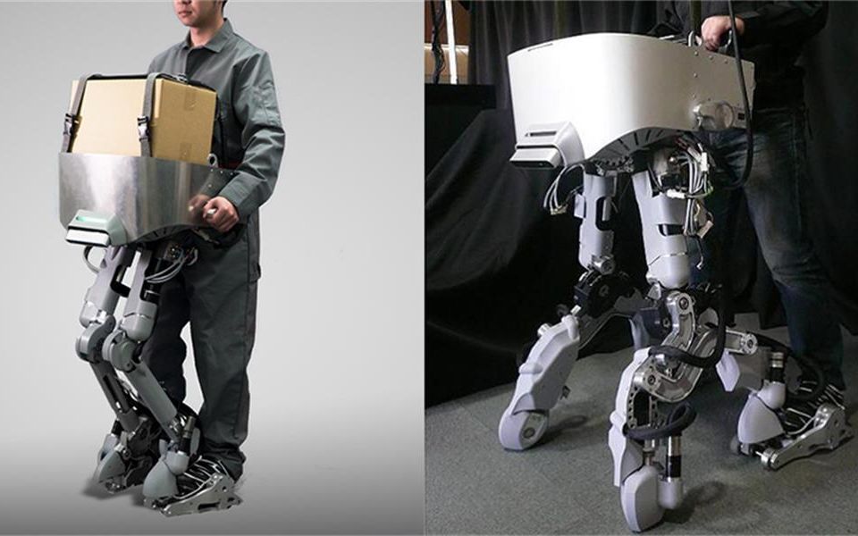 会变形的机械腿这外骨骼能两腿变四腿能走能骑还能运货