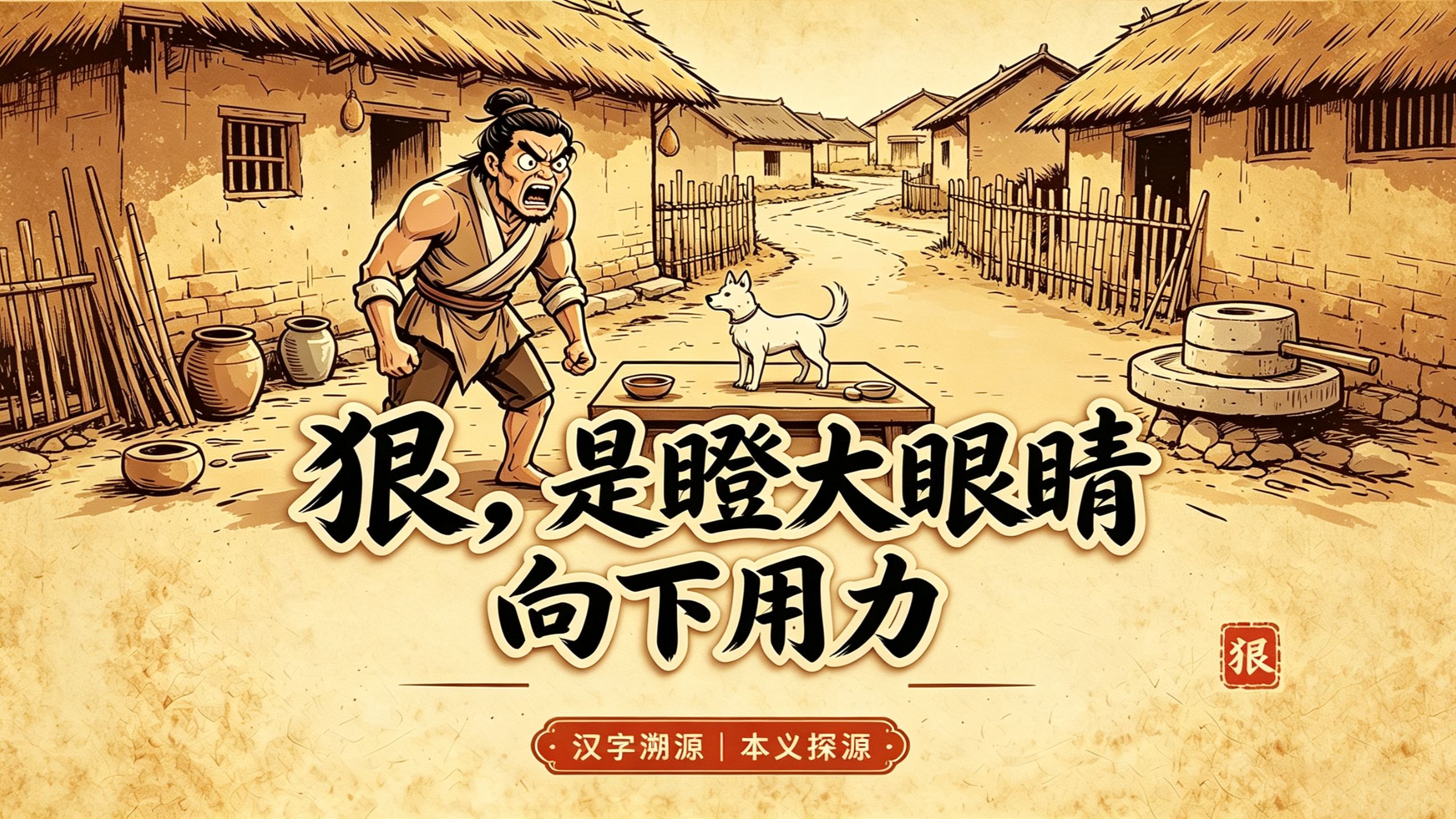 “狠”并不是形声字，"狠"字到底是什么意思？听老朱给你讲“狠”的本义！