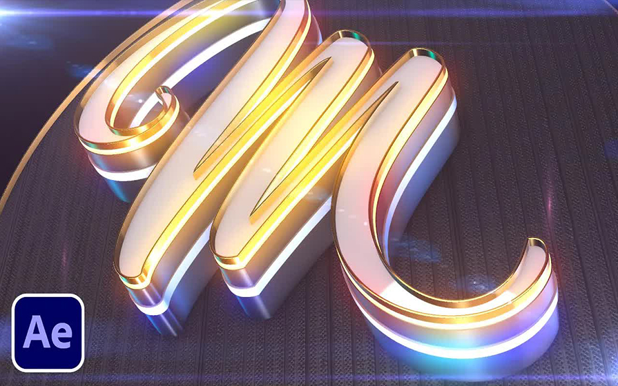 AE 制作3D立体字母logo Element 3D 特效哔哩哔哩bilibili