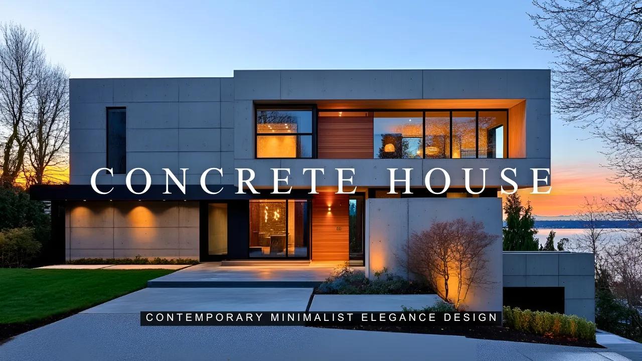 室内外设计Contemporary Concrete Modern Living: Minimalist Elegance Defined哔哩哔哩bilibili