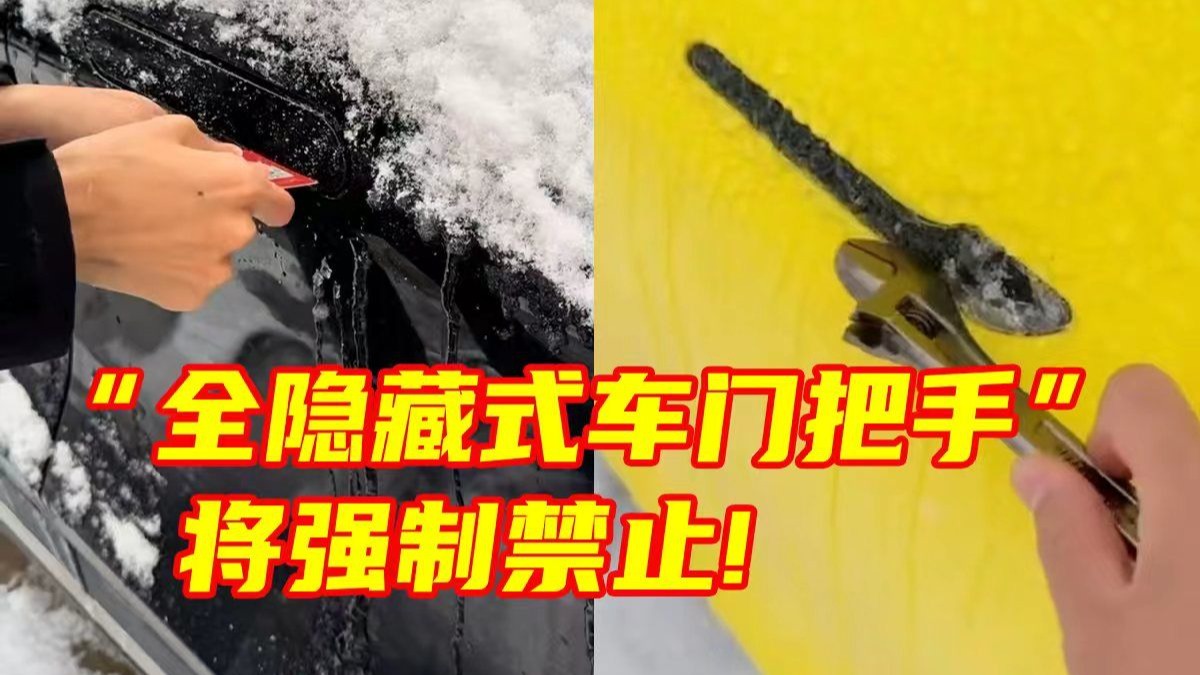 全隐藏式车门把手，禁止！强制性国家标准明年1月1日起实施