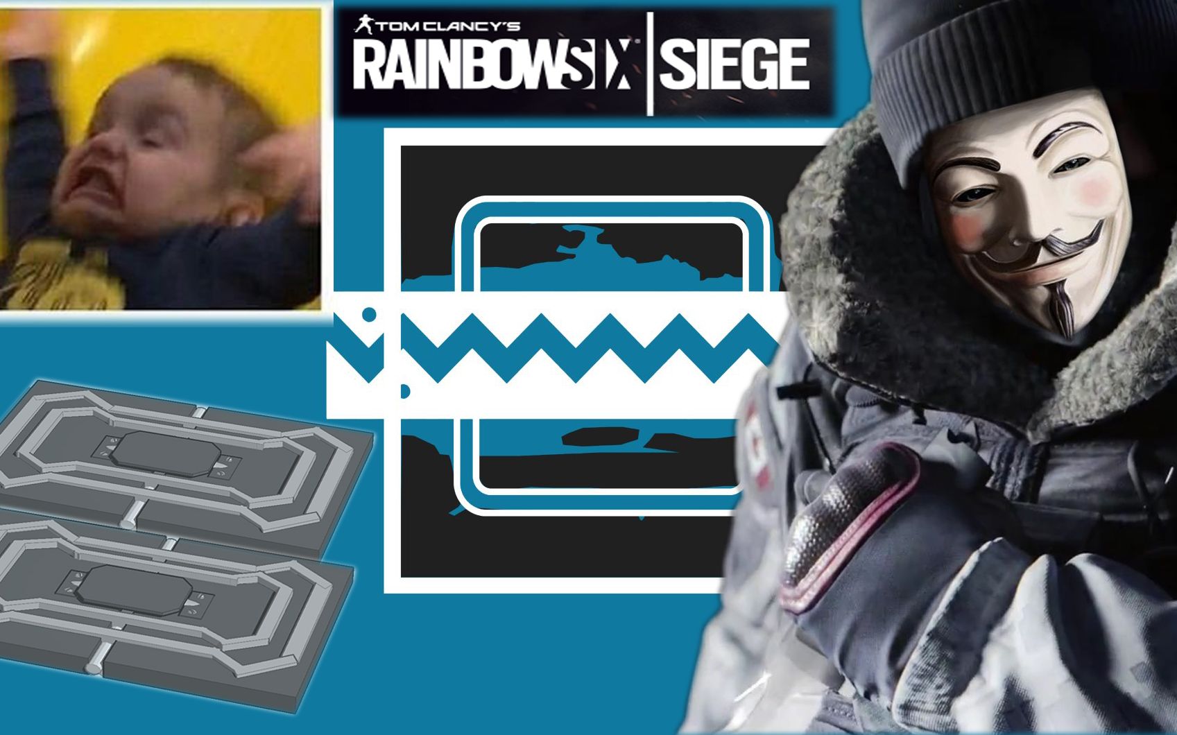 彩虹六号围攻捕兽夹按排上了别惹夹子妹r6搞笑集锦