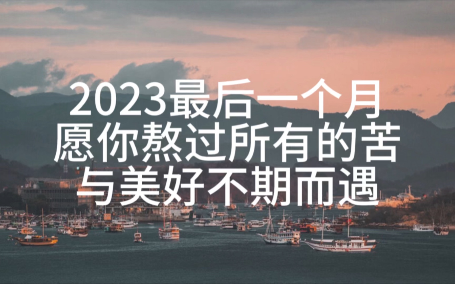 2023最后一个月愿你熬过所有的苦与美好不期而遇