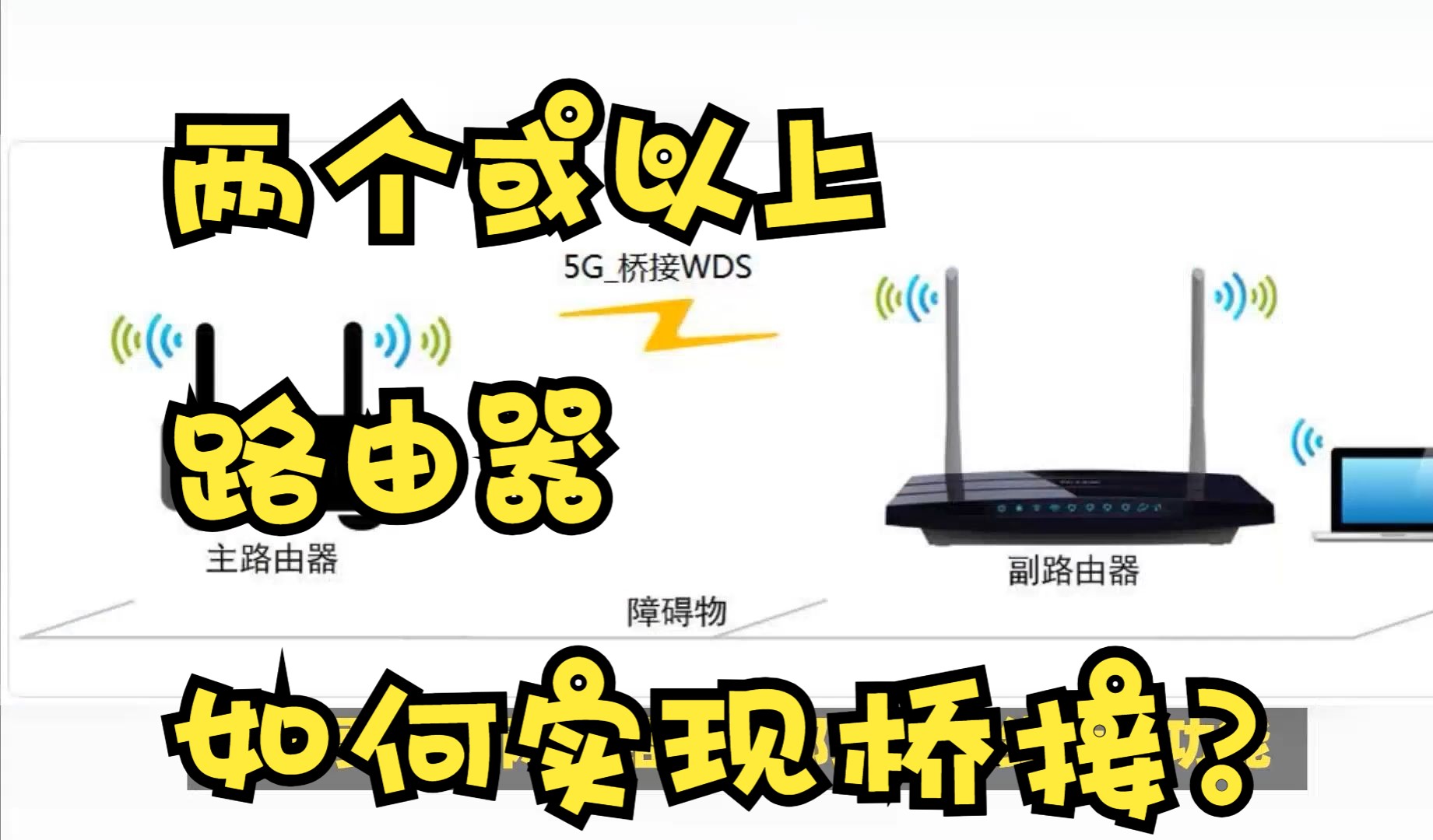 路由器无线桥接,大别墅网络全覆盖!
