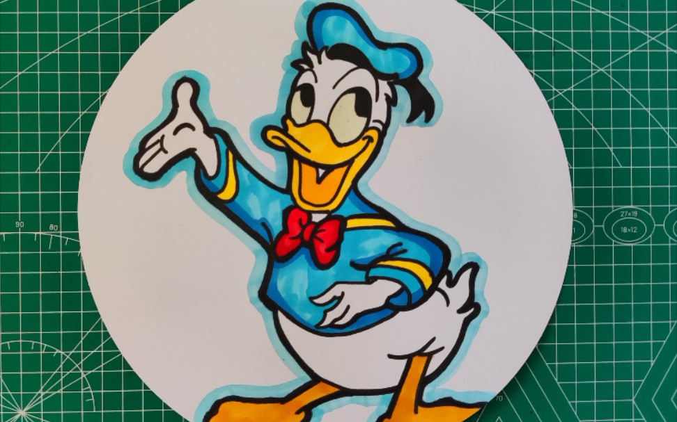 儿童画唐老鸭绘画教程