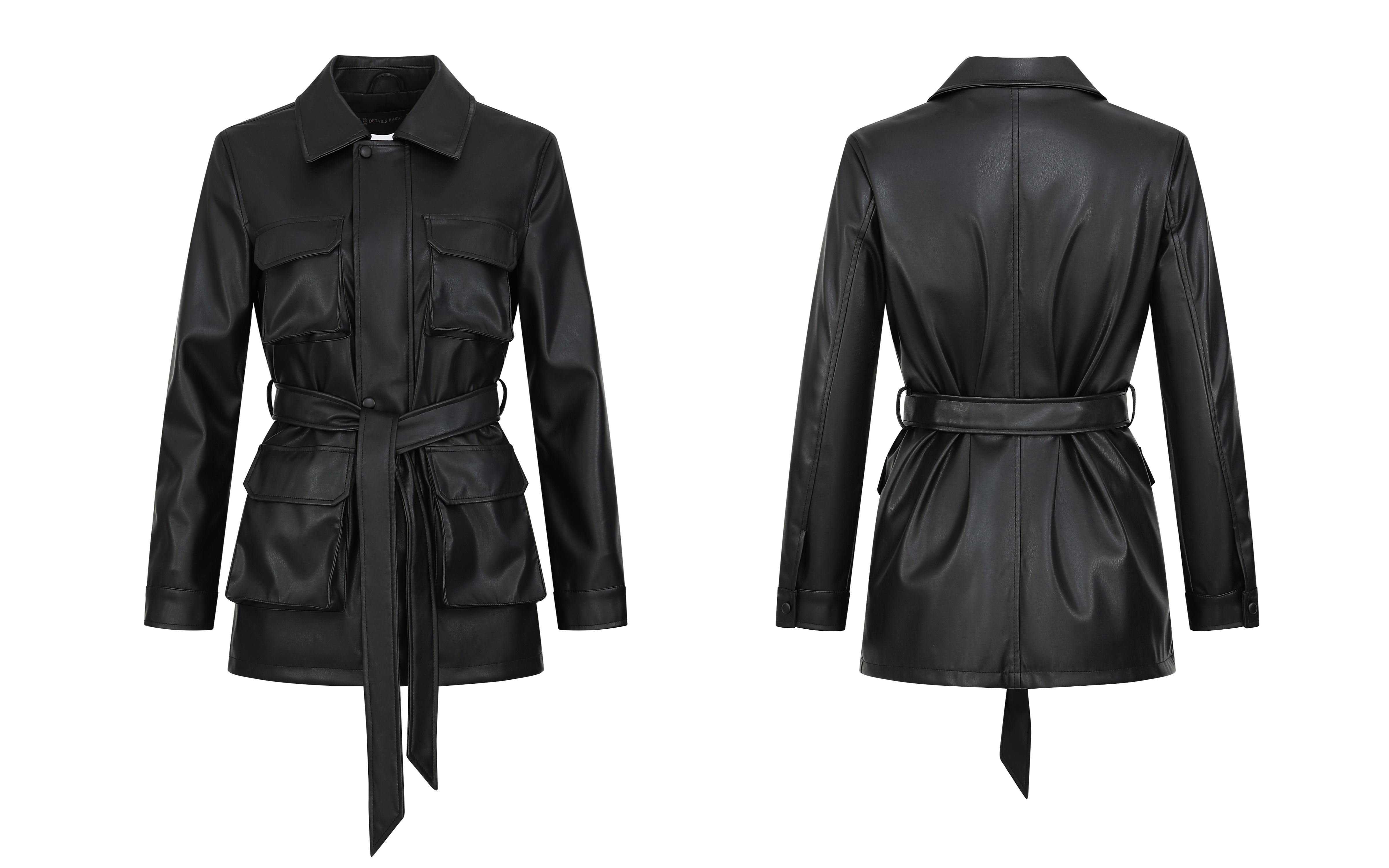 女装皮衣正反面修图案例服装修图ps