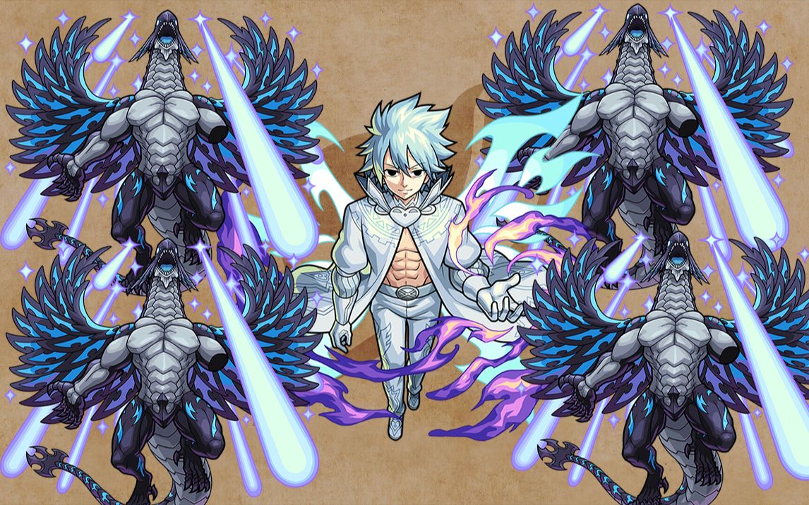 【妖精的尾巴 x 怪物弹珠】4黑龙挑战超究极白魔导杰尔夫_哔哩哔哩