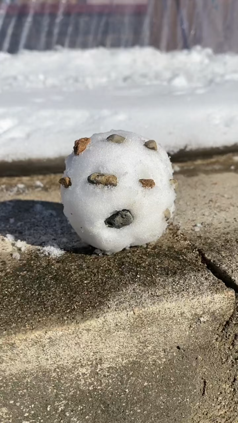 砖头雪球图片