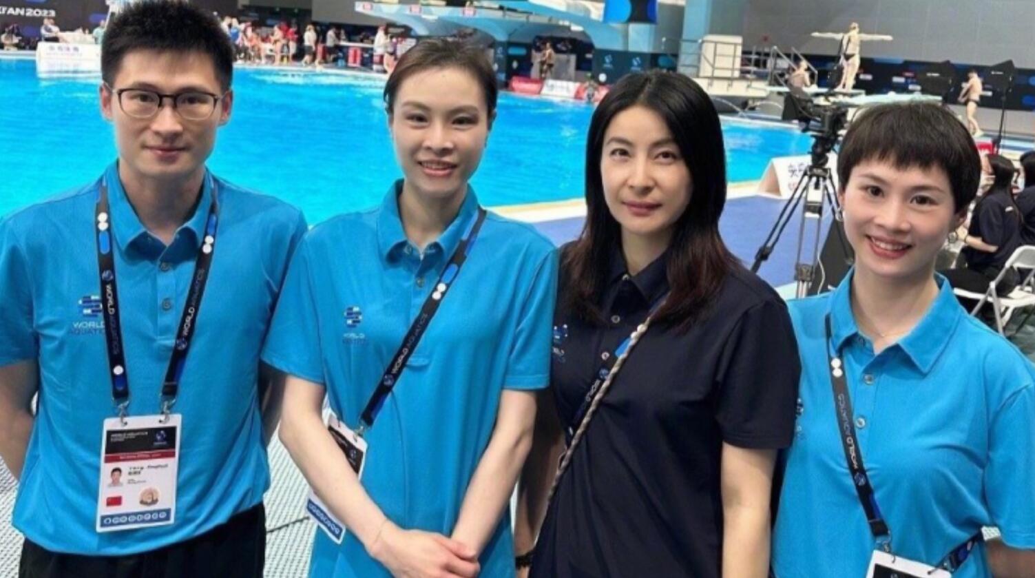 郭晶晶现身跳水世界杯,获粉丝热情呼喊,与吴敏霞同同框惹回忆杀