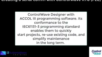 Creating a serial comm with ControlWave RTU