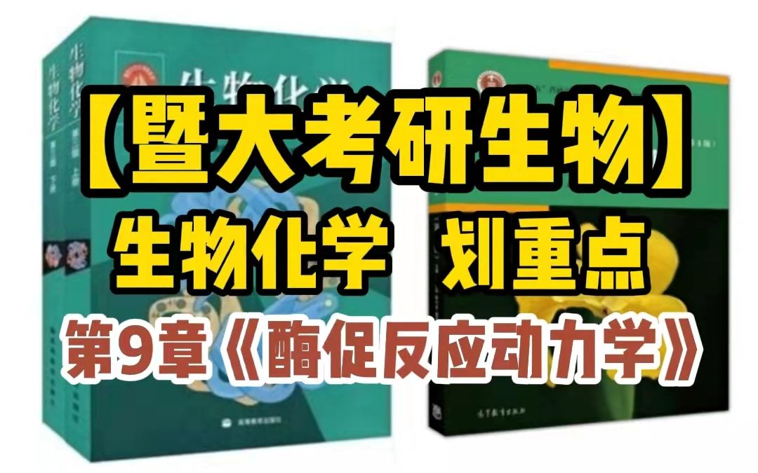 【暨南大学生物考研】生物化学划重点:第9章《酶促反应动力学》哔哩哔哩bilibili