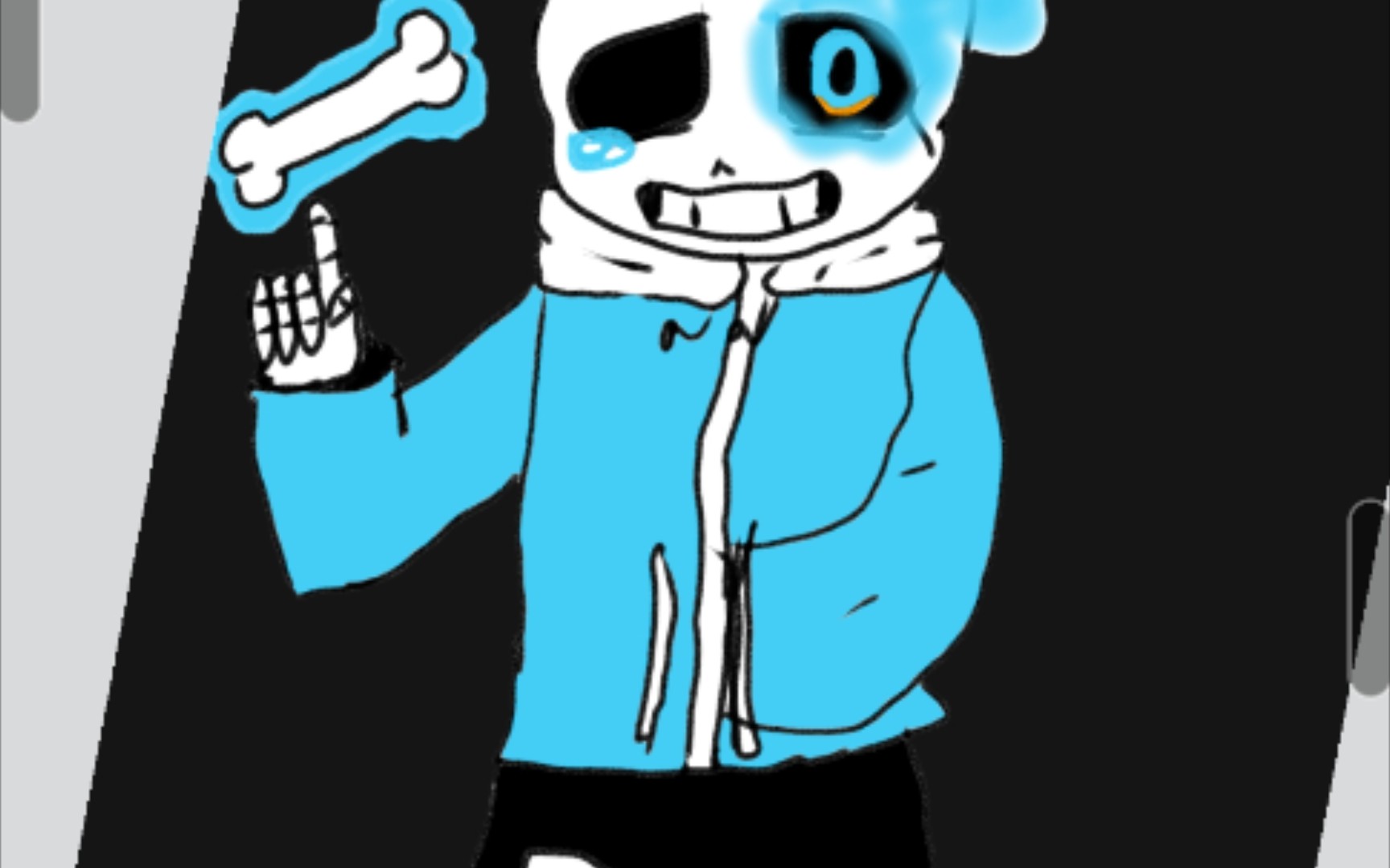 b站新人画sans上色