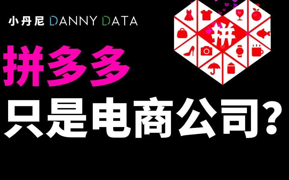 谁说拼多多只是电商公司?【DannyData小丹尼第3集】哔哩哔哩bilibili