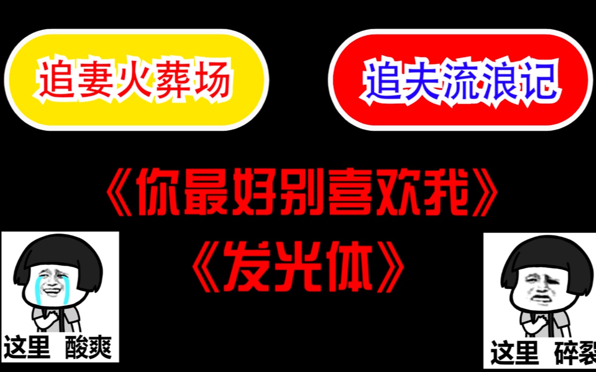 【团团长推文】——追妻火葬场与追夫流浪记,两本酸爽原耽你值得拥有!哔哩哔哩bilibili