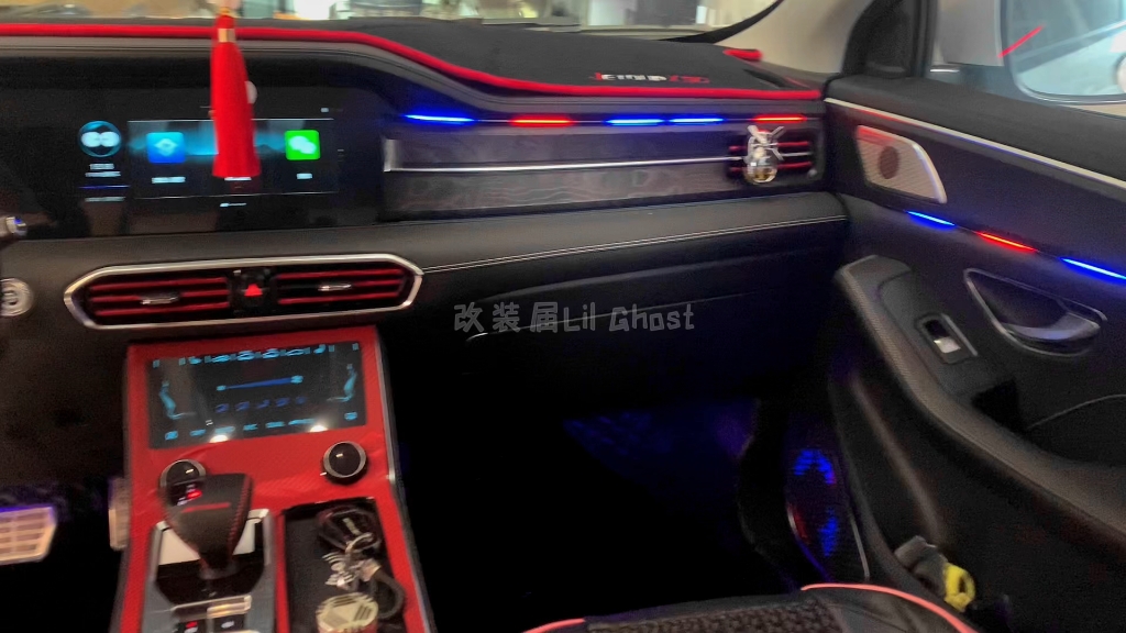 捷途x90,亚克力幻彩氛围灯,效果展示 #捷途x90 #幻彩氛围灯 #撸车日常