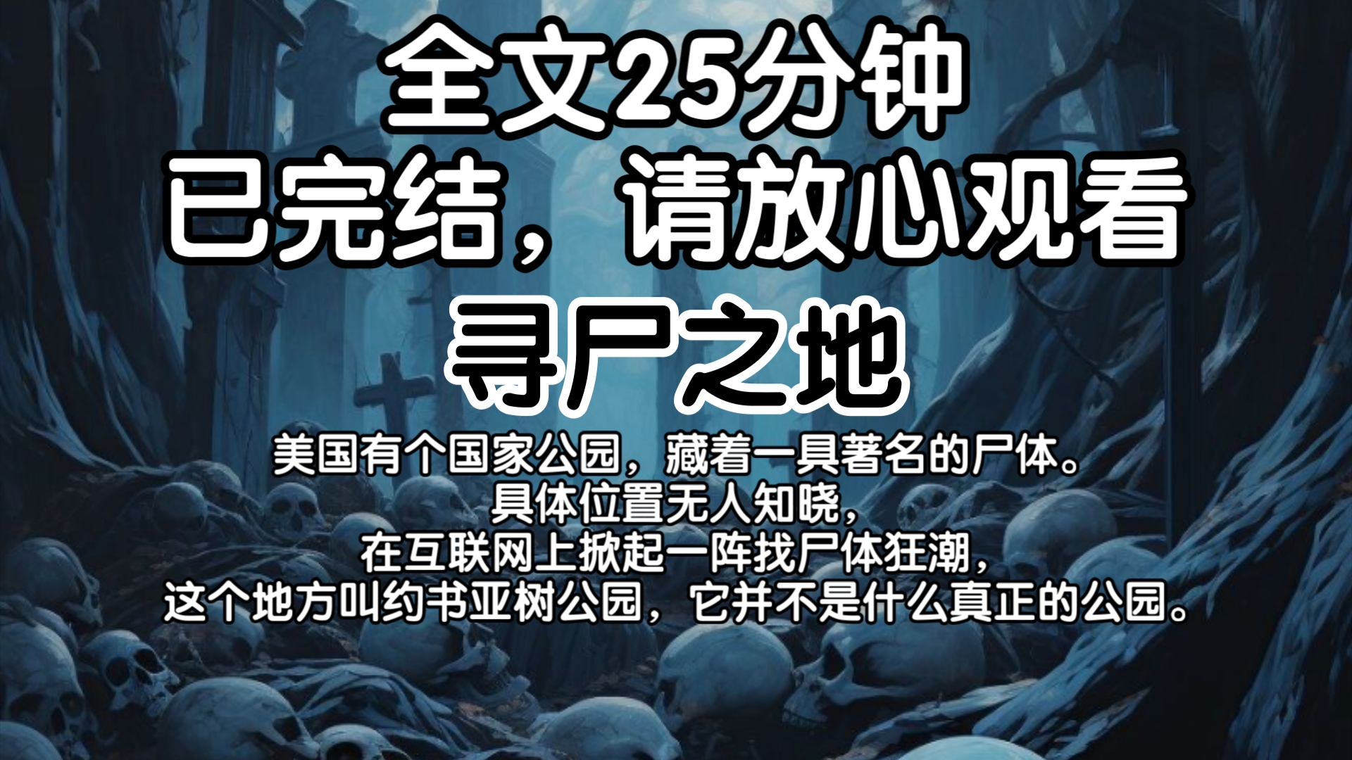 (已完结)美国有个国家公园,藏着一具著名的尸体.具体位置无人知晓,在互联网上掀起一阵找尸体狂潮,这个地方叫约书亚树公园,它并不是什么真正的...