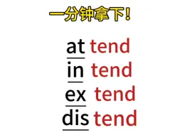 Descargar video: 单词串记：“tend”