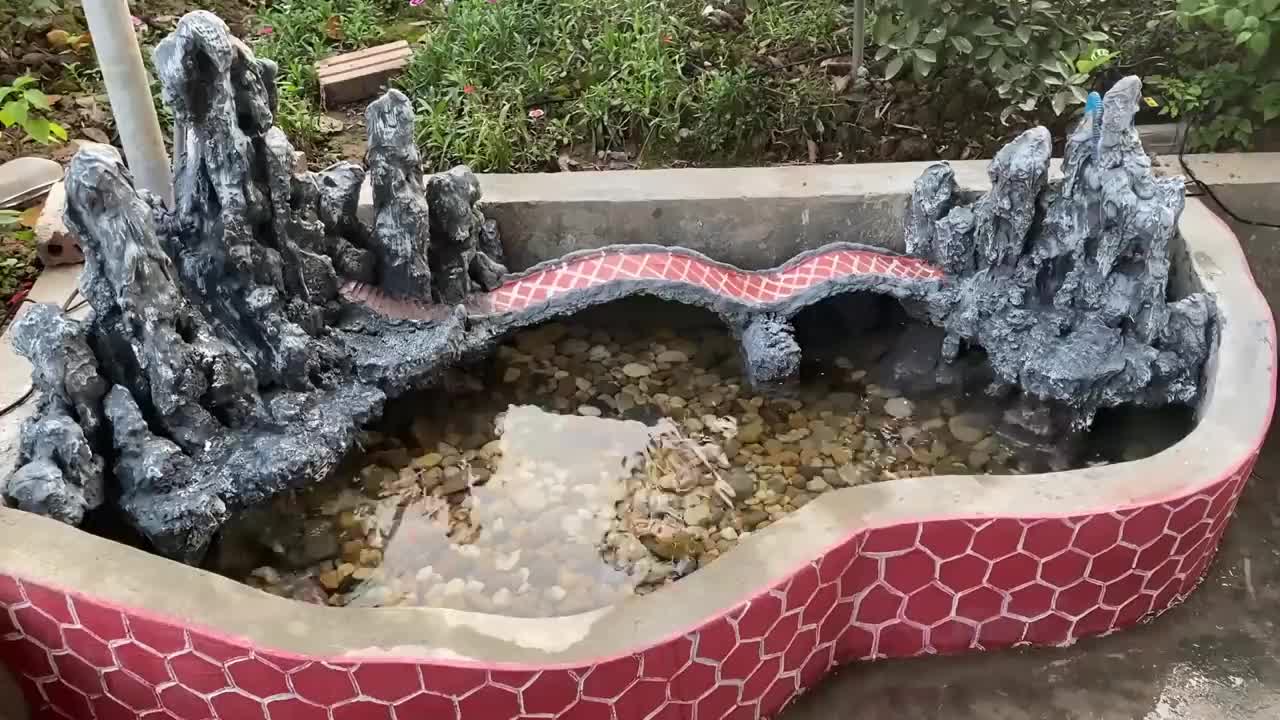 水泥模型鱼池图片