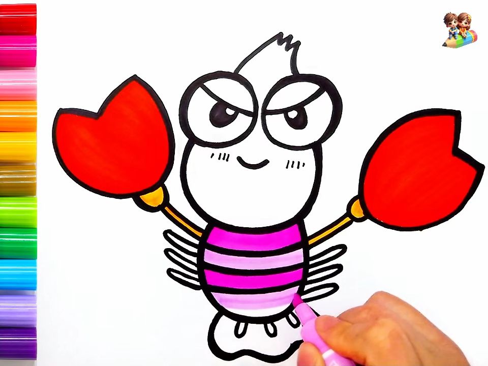 【儿童简笔画】教宝宝识别身边可爱物品,如何画小龙虾