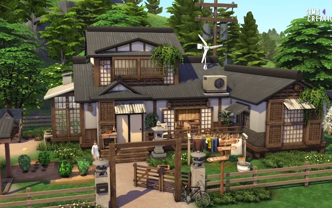 【象象搬运】模拟人生4速建 日式乡村住宅30x2097 nocc by sims 4