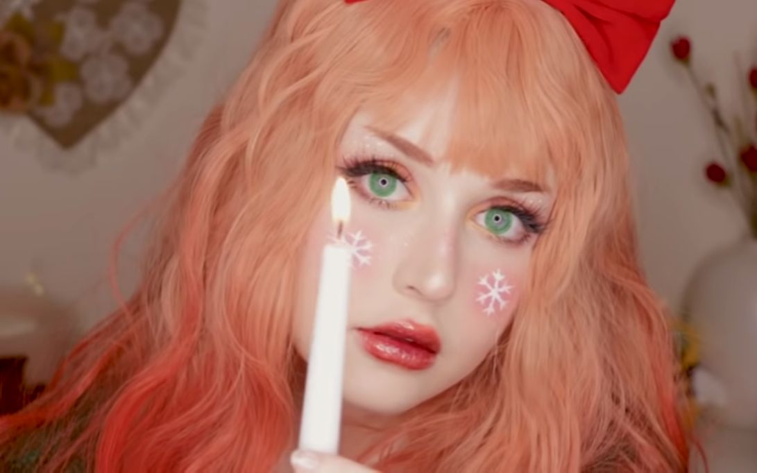 snowflake cheeks • winter makeup tutorial_哔哩哔哩_bilibili