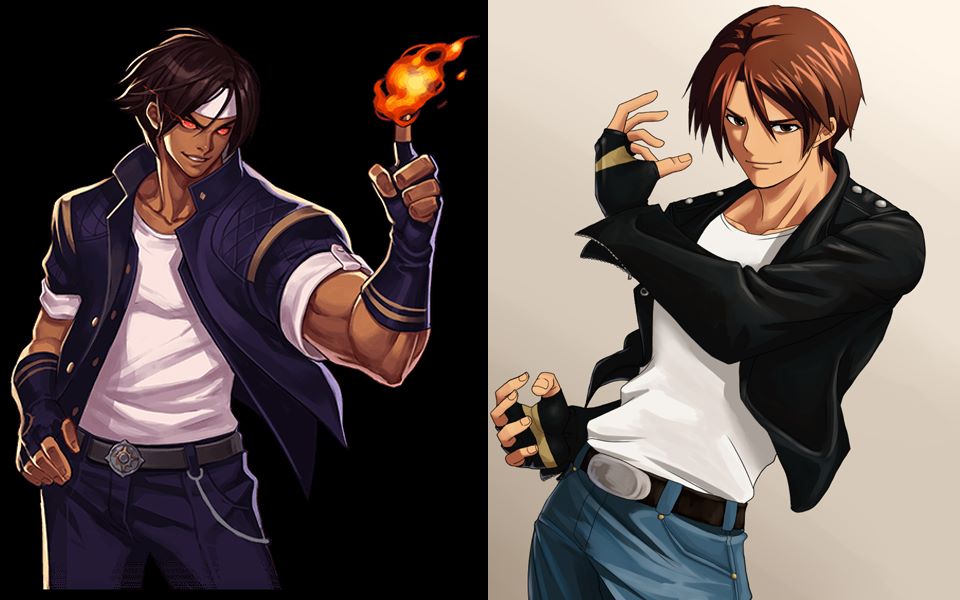 草薙京 vs 里草 两重赤焰的狂欢对决! 强度从低到高一次看到够!