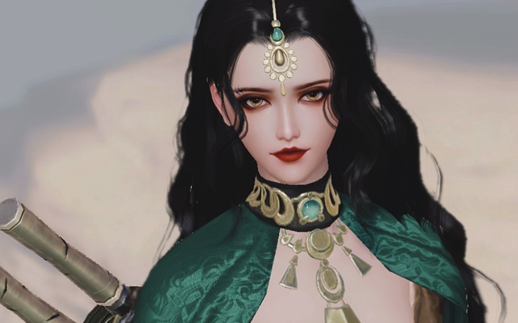 《一梦江湖》伽蓝印象捏脸_黑皮黛绮丝  无偿,评论区留言随机抽取送