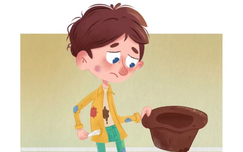 ipad绘画画个男孩小乞丐