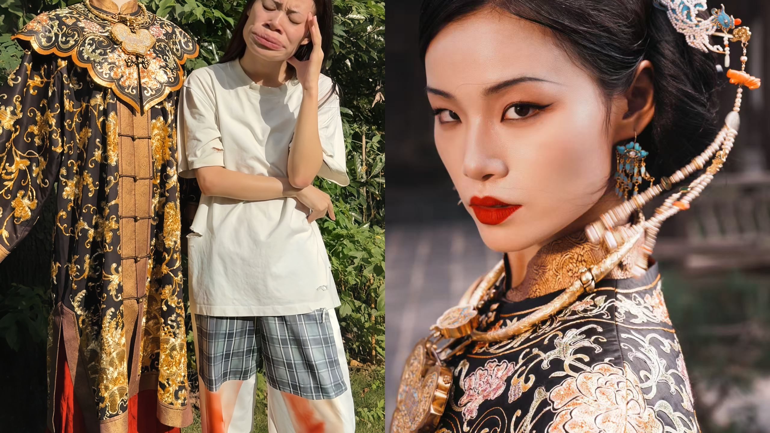 46w非遗盘金绣古董衣，谁敢穿……