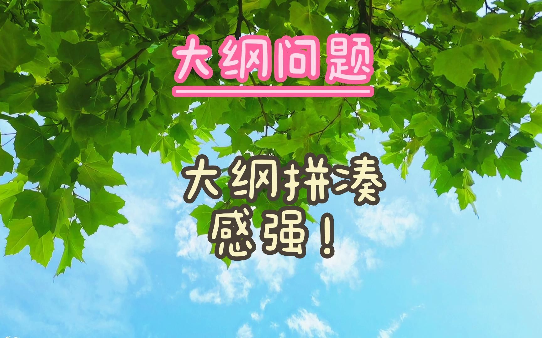 论文大纲拼凑感强!哔哩哔哩bilibili