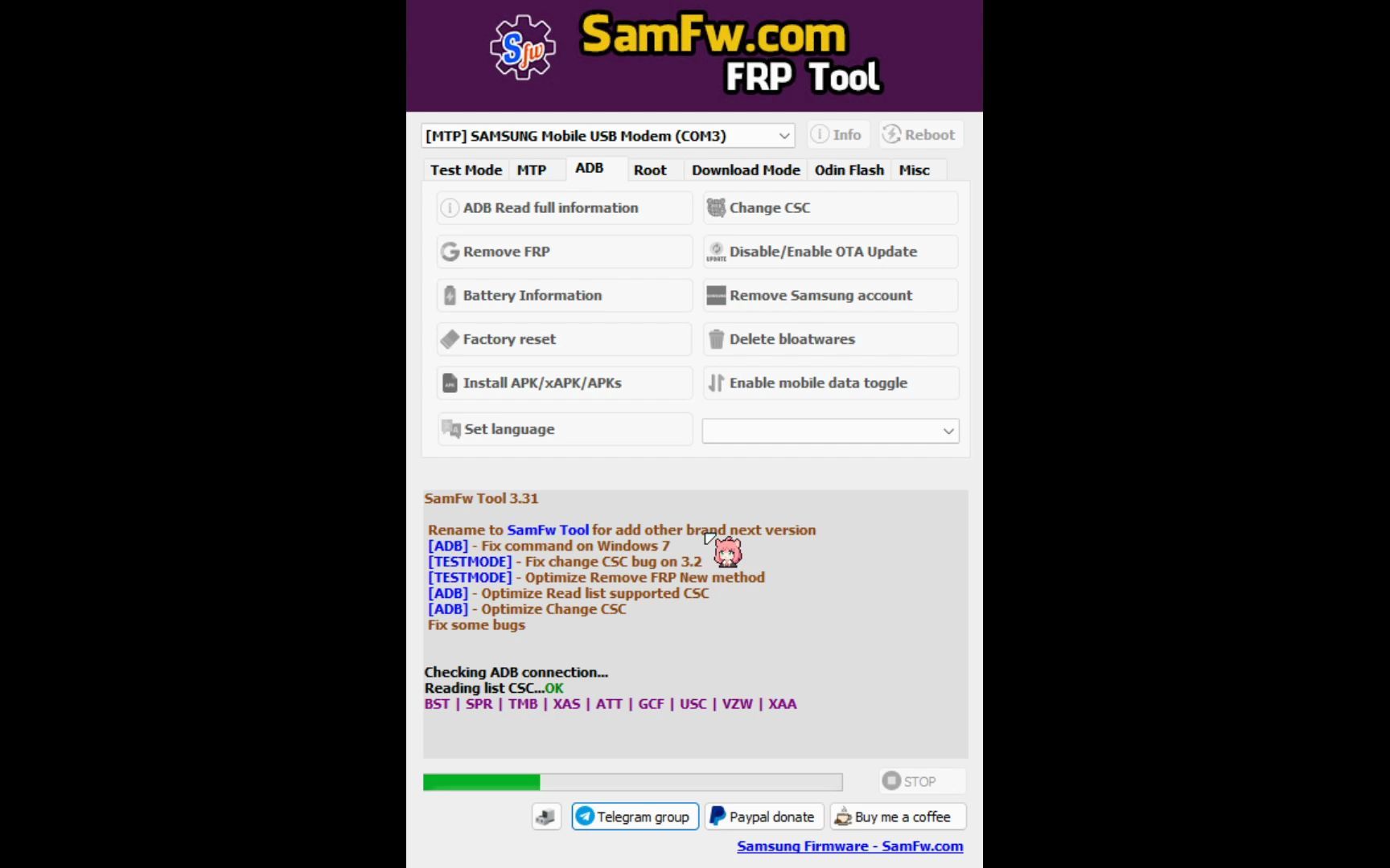 三星如何使用FRPTOOL修改CSC