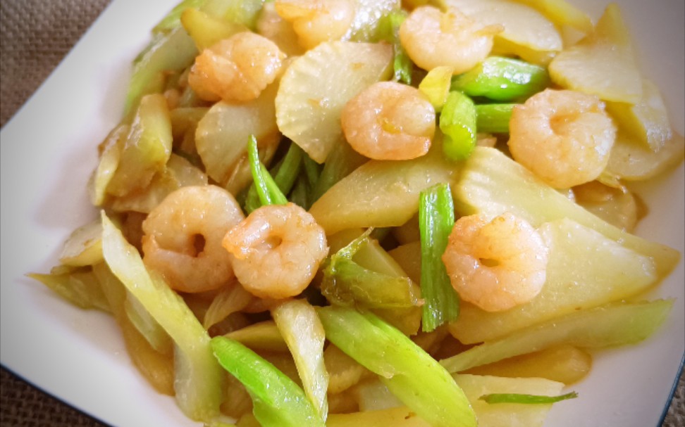 活动  素炒青菜虾仁