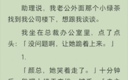 (完结版)助理说,我老公外面那个小绿茶找到我公司楼下,想跟我谈谈.我坐在总裁办公室里,点了点头:「没问题啊,让她跪着上来.哔哩哔哩bilibili