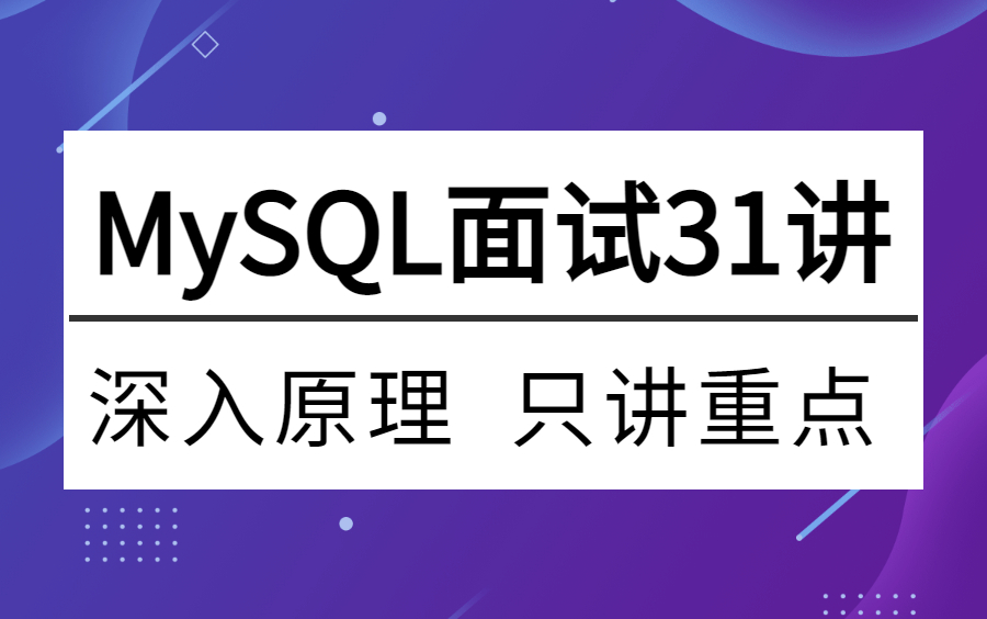 图灵诸葛老师2022年最新MySQL面试31讲,涵盖MySQL事务+MySQL索引+MySQL优化,深入原理只讲重点!哔哩哔哩bilibili