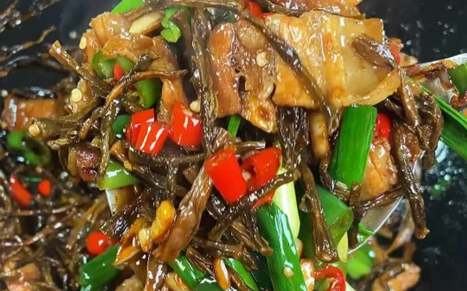 干豆角炒五花肉_哔哩哔哩_bilibili