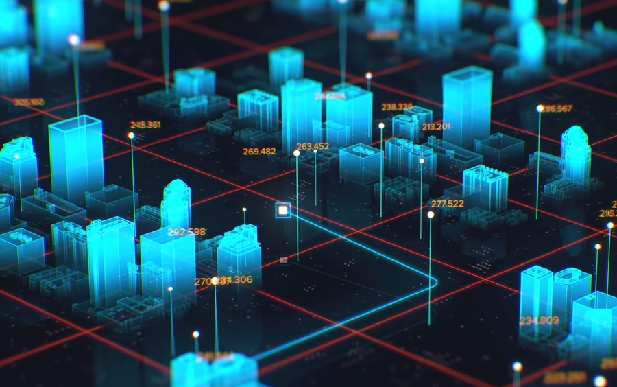 c4d教程搬运全息城市地图制作holographiccitymap