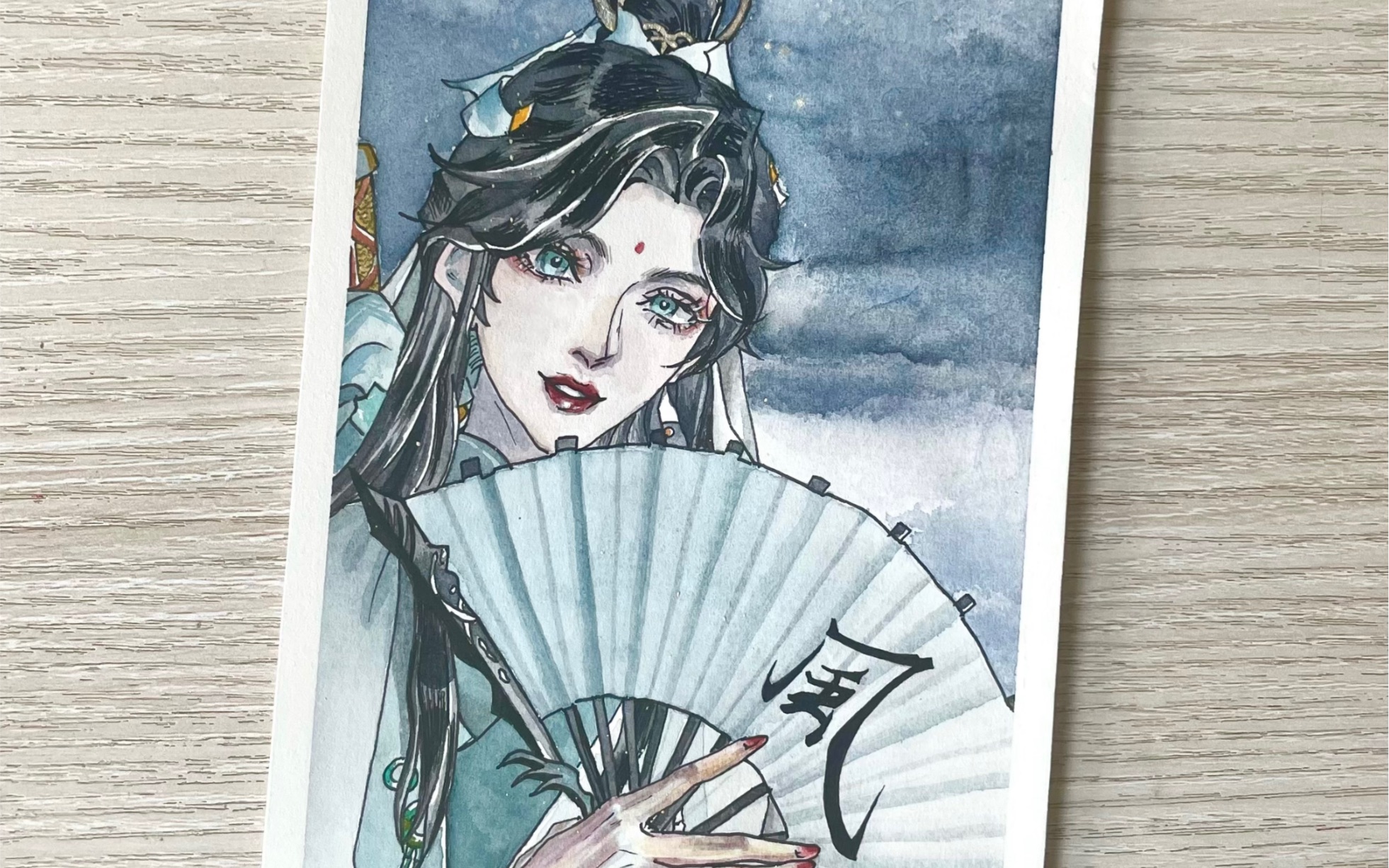 活动  【天官赐福】自制风师青玄手绘色纸