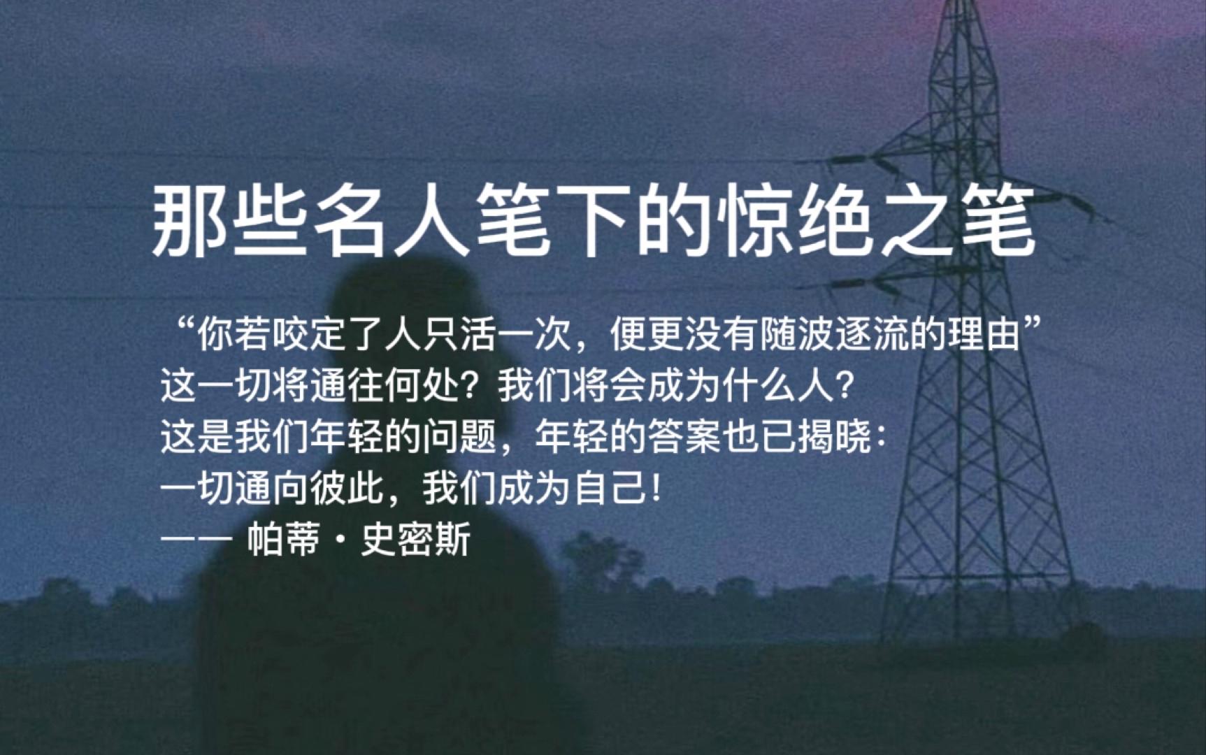 “尽管我的道路,从头到尾都长满了杂草,但也只有我自己,是我这一生的见证人”——赫拉巴尔|爱你自己并爱随之而诞生的意志和命运哔哩哔哩bilibili