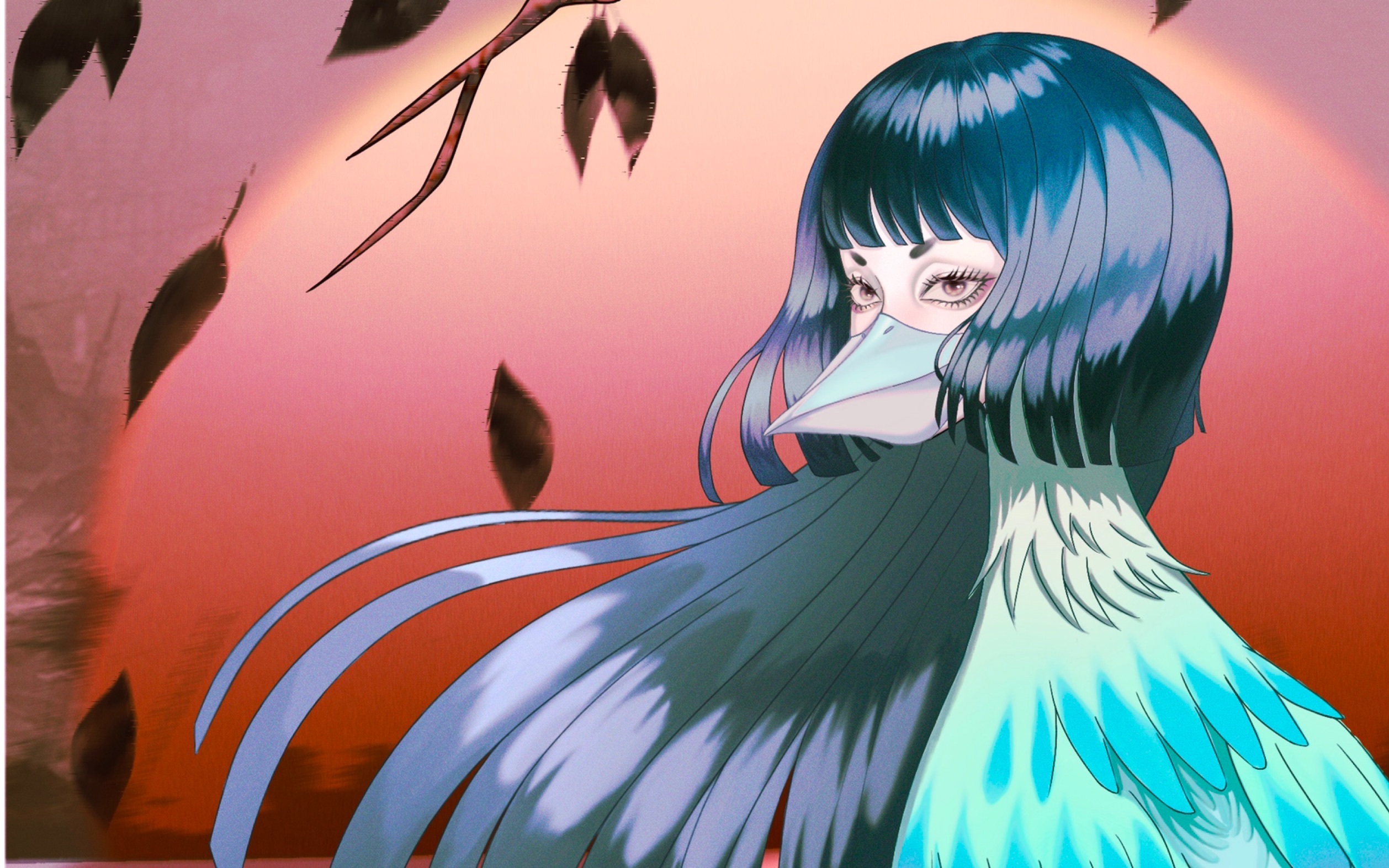 【procreate】山海经-青鴍_哔哩哔哩_bilibili