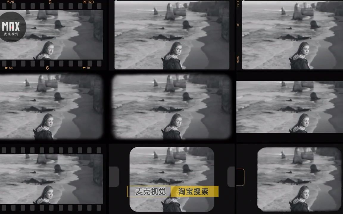 FCPX胶卷电影模板 复古颗粒噪点动态遮罩胶片黑边框视频插件预设Authentic Film Look哔哩哔哩bilibili