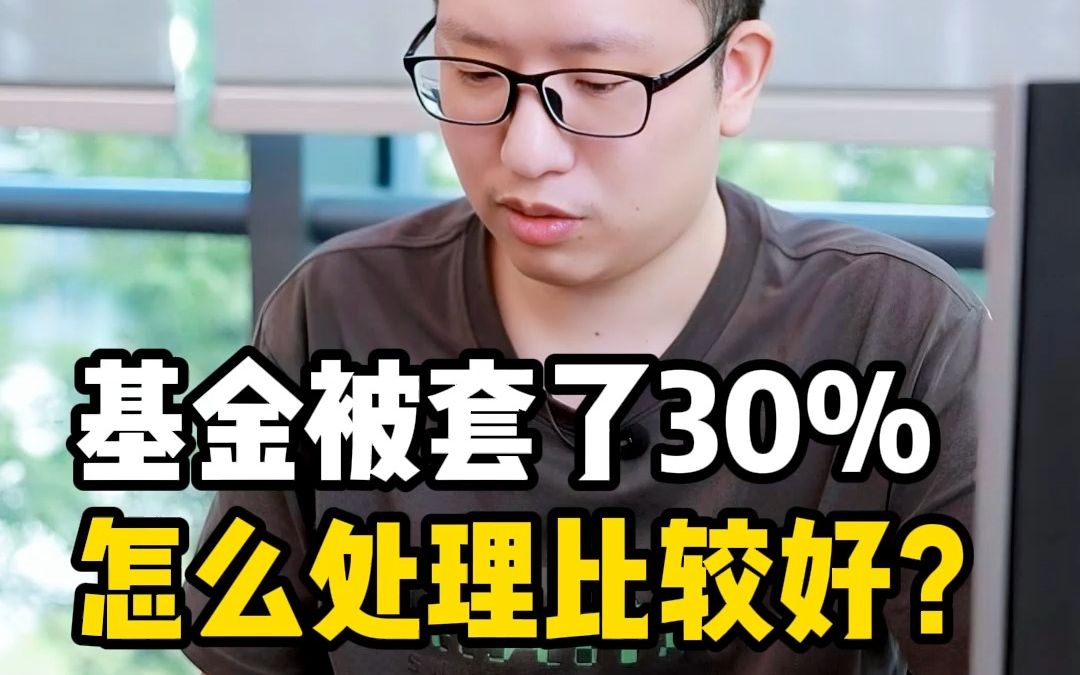 基金被套30%怎么处理哔哩哔哩bilibili