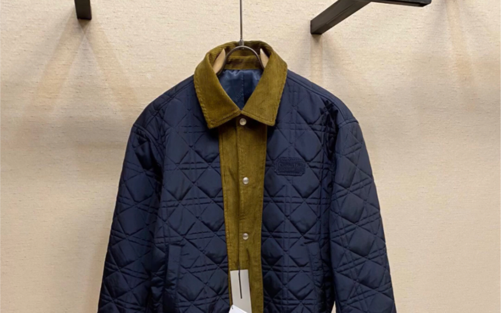 dior迪奥高仿男士绗缝刺绣飞行员短款夹克外套