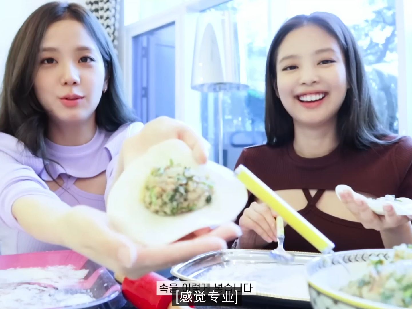 金珍妮 智秀在家包饺子vlog