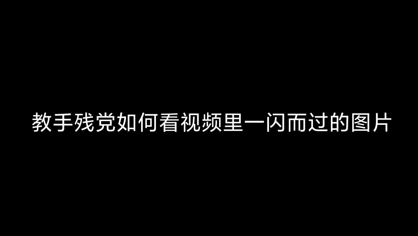 [图]如何查看视频里一闪而过的图片